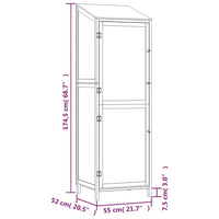 Thumbnail for Geräteschuppen Braun 55x52x174,5 cm Massivholz Tanne