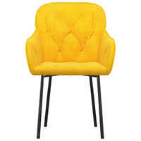 Thumbnail for Esszimmerstühle 2 Stk. Gelb Samt