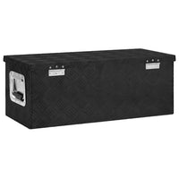 Thumbnail for Aufbewahrungsbox Schwarz 70x31x27 cm Aluminium