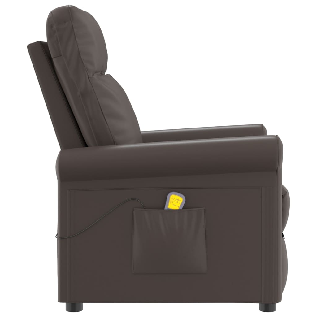 Massagesessel Braun Kunstleder