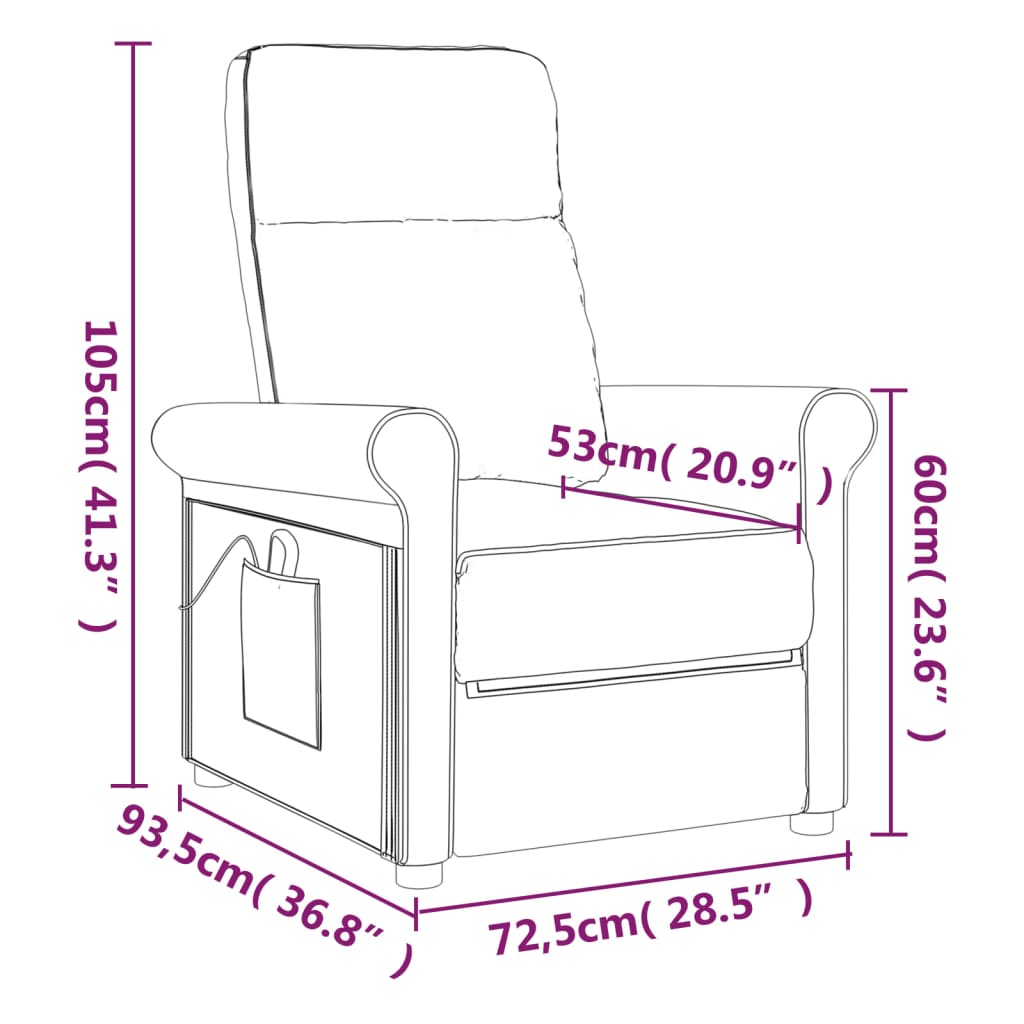 Massagesessel Braun Kunstleder
