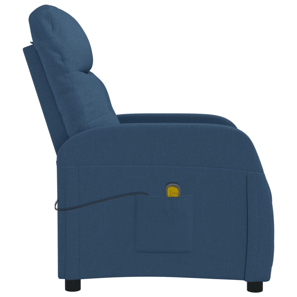 Massagesessel Blau Stoff