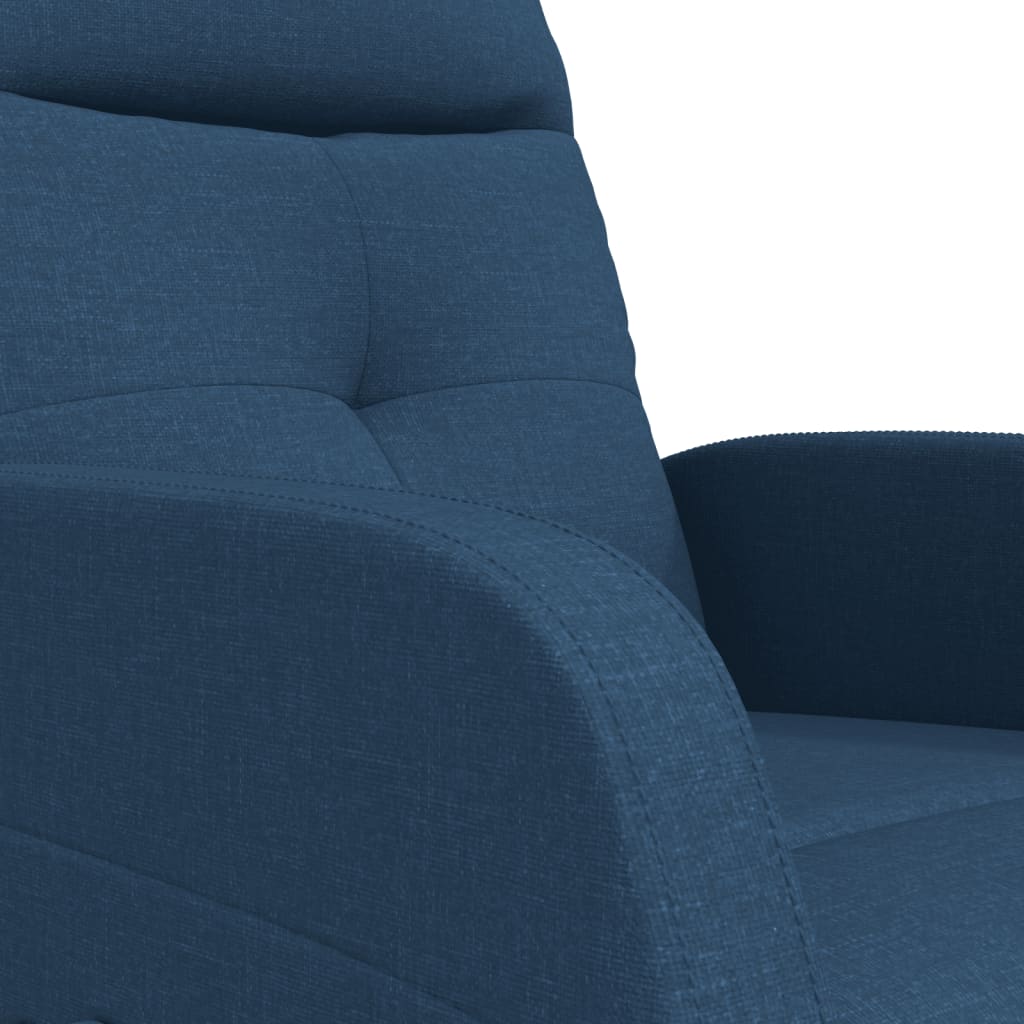 Massagesessel Blau Stoff