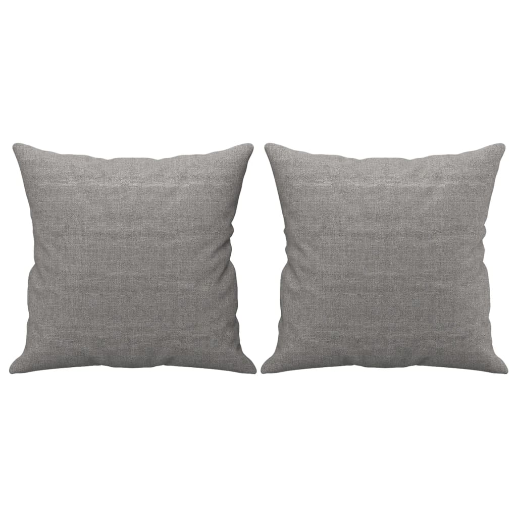Sofakissen 2 Stk. Hellgrau 40x40 cm Stoff