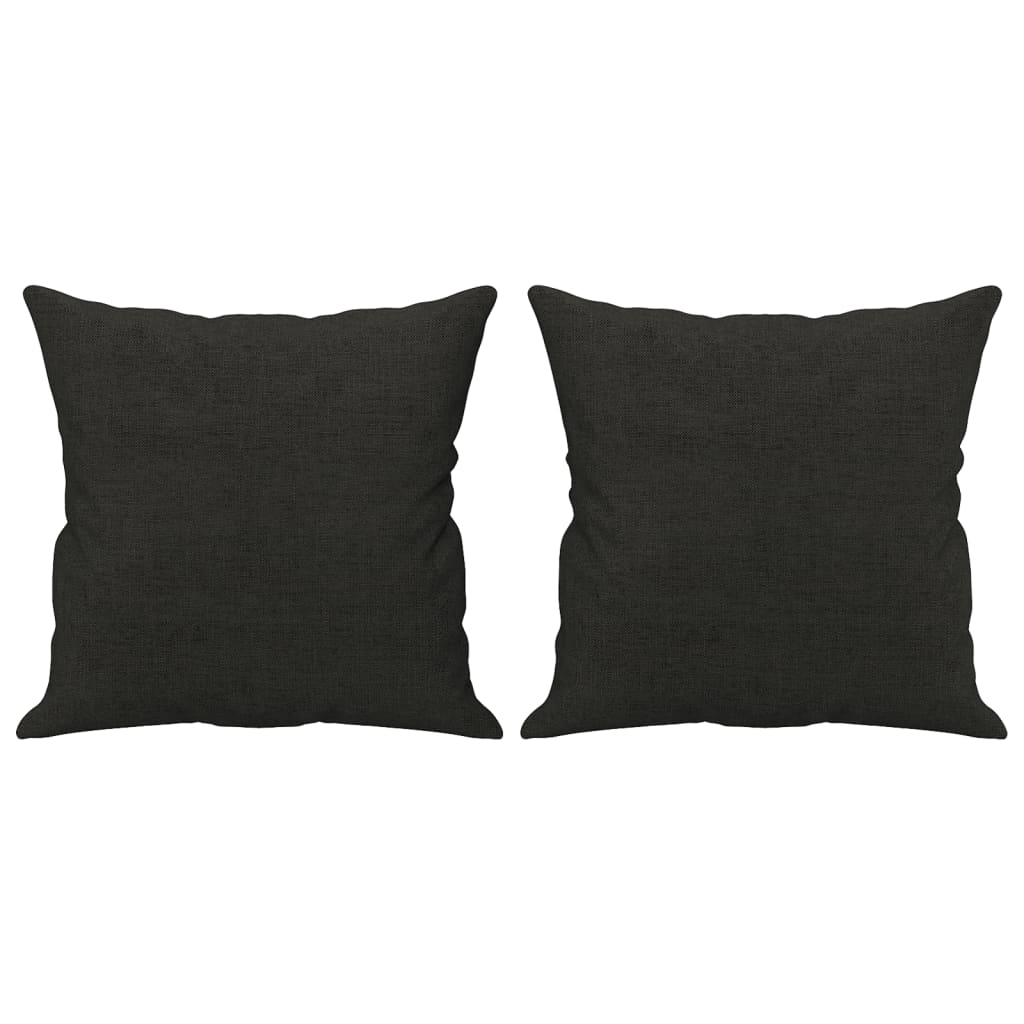 Sofakissen 2 Stk. Schwarz 40x40 cm Stoff