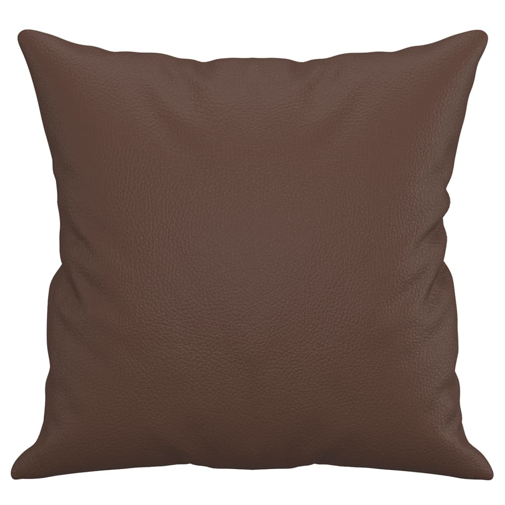 Sofakissen 2 Stk. Braun 40x40 cm Kunstleder