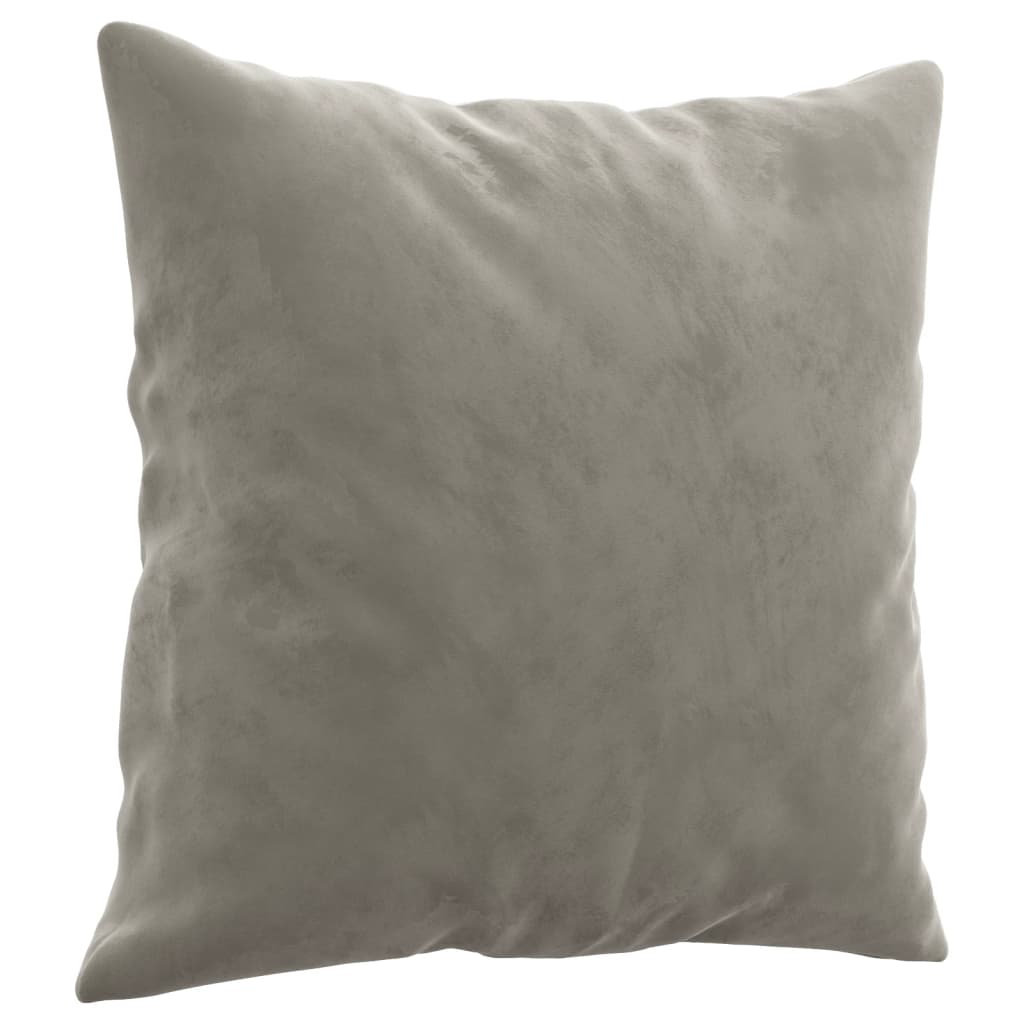 Sofakissen 2 Stk. Hellgrau 40x40 cm Samt