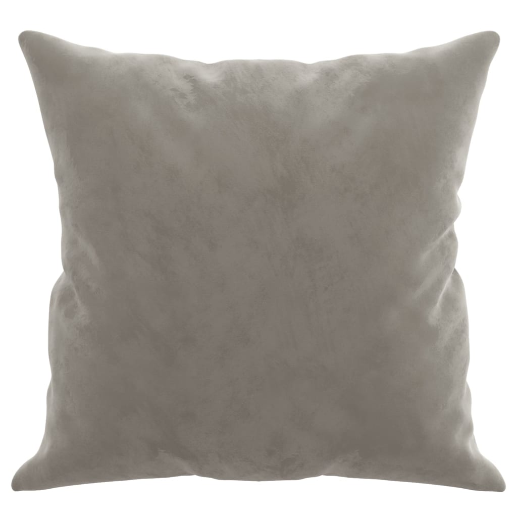 Sofakissen 2 Stk. Hellgrau 40x40 cm Samt