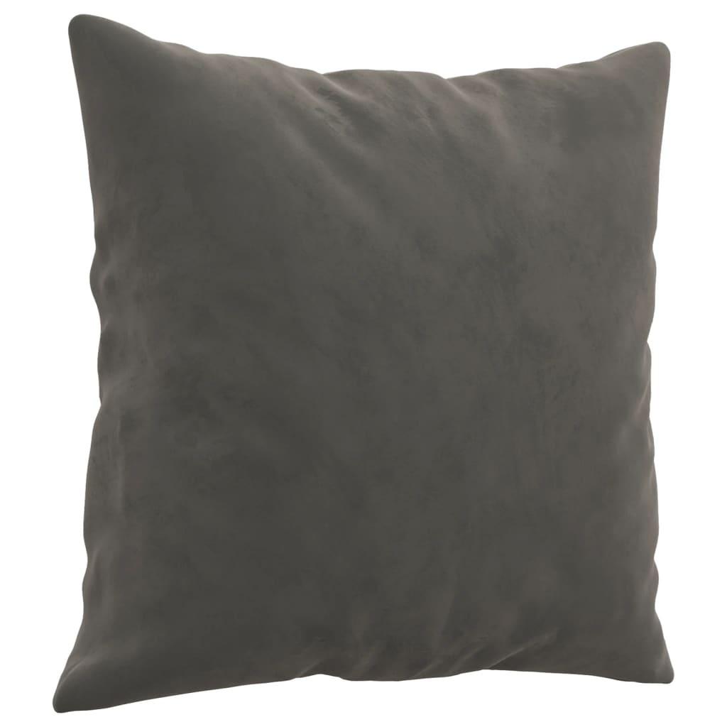 Sofakissen 2 Stk. Dunkelgrau 40x40 cm Samt