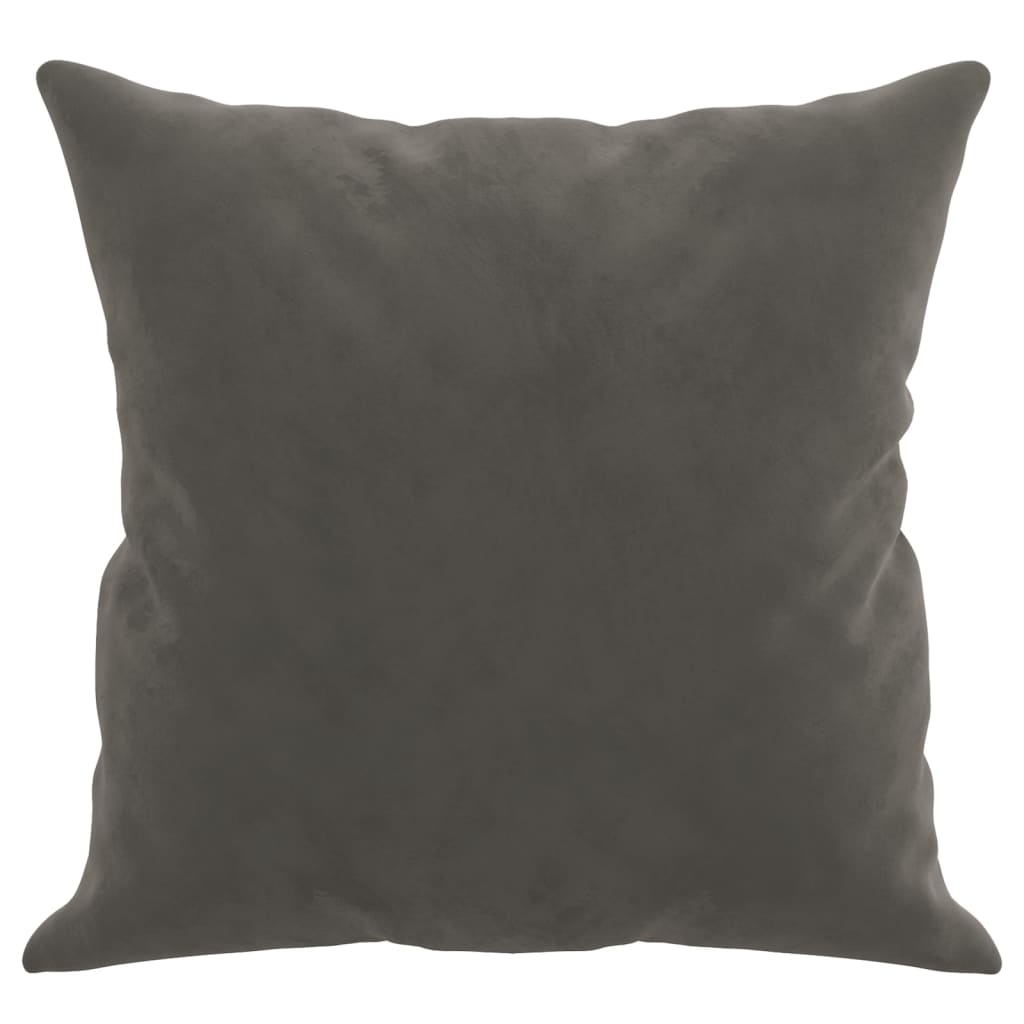 Sofakissen 2 Stk. Dunkelgrau 40x40 cm Samt