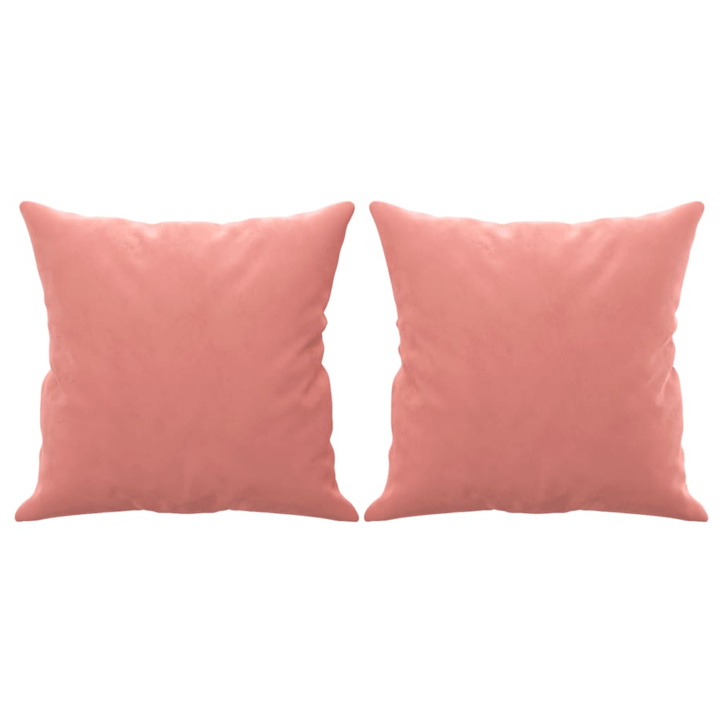 Sofakissen 2 Stk. Rosa 40x40 cm Samt