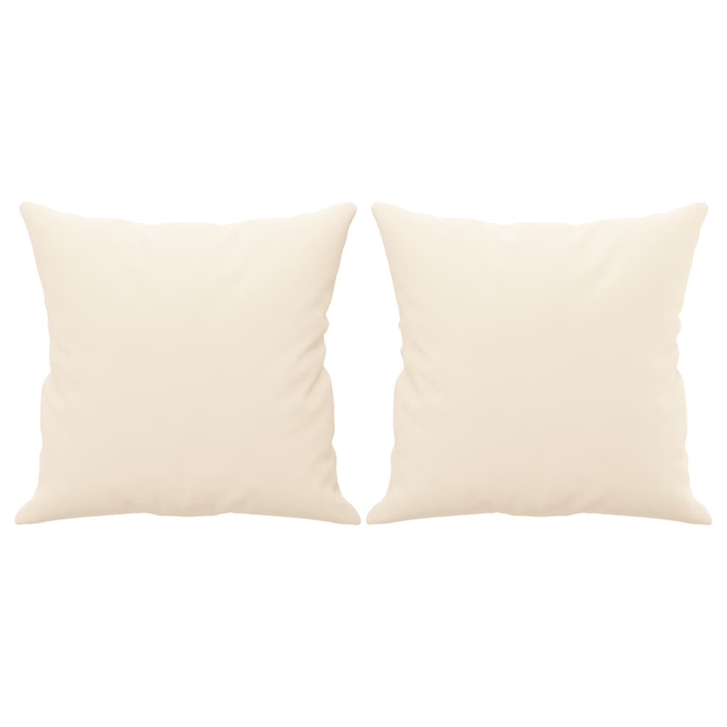Sofakissen 2 Stk. Creme 40x40 cm Samt