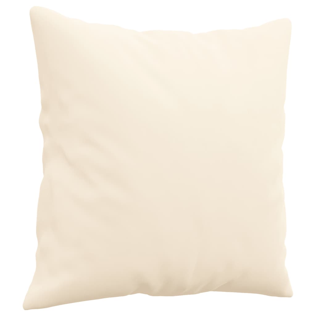 Sofakissen 2 Stk. Creme 40x40 cm Samt