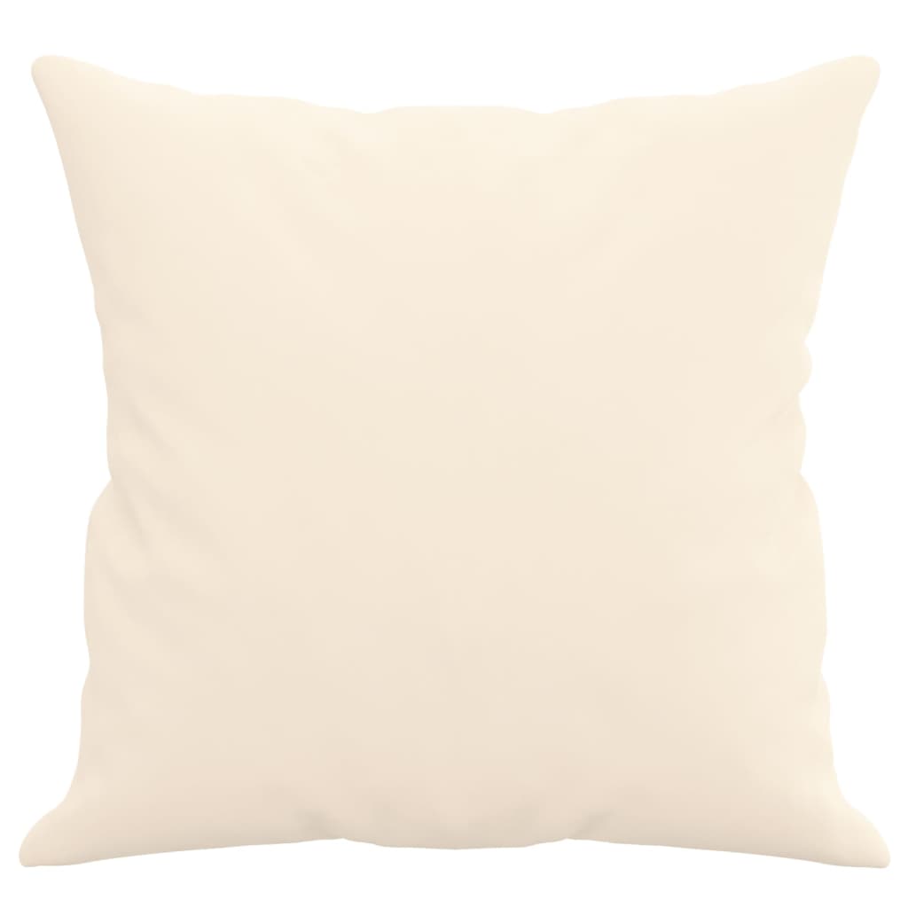 Sofakissen 2 Stk. Creme 40x40 cm Samt