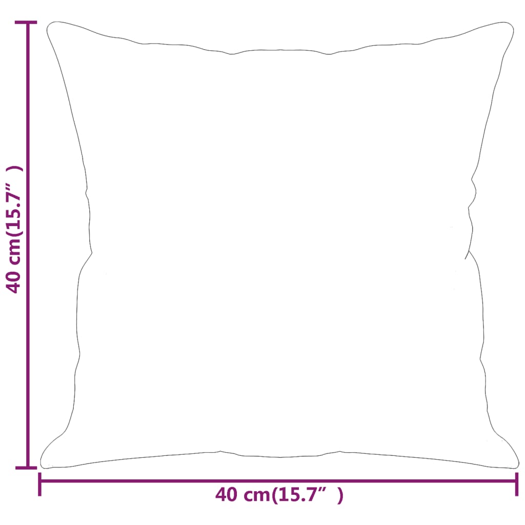 Sofakissen 2 Stk. Creme 40x40 cm Samt