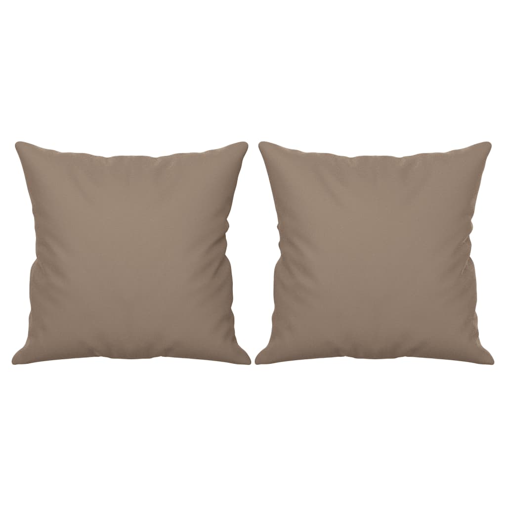 Sofakissen 2 Stk. Taupe 40x40 cm Mikrofasergewebe