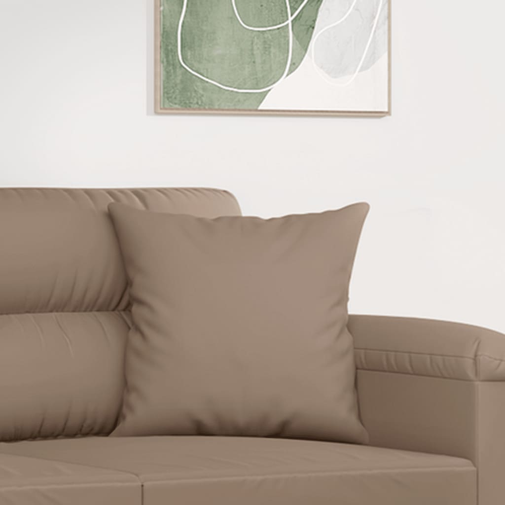 Sofakissen 2 Stk. Taupe 40x40 cm Mikrofasergewebe