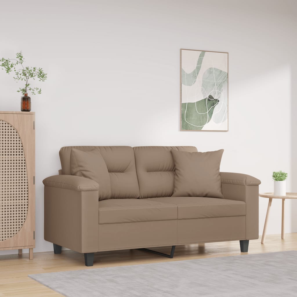 Sofakissen 2 Stk. Taupe 40x40 cm Mikrofasergewebe