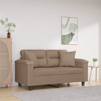 Thumbnail for Sofakissen 2 Stk. Taupe 40x40 cm Mikrofasergewebe