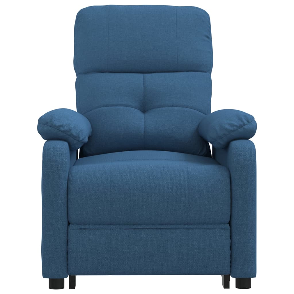 Elektrischer Massagesessel Blau Stoff