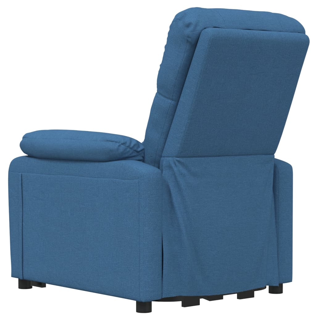 Elektrischer Massagesessel Blau Stoff