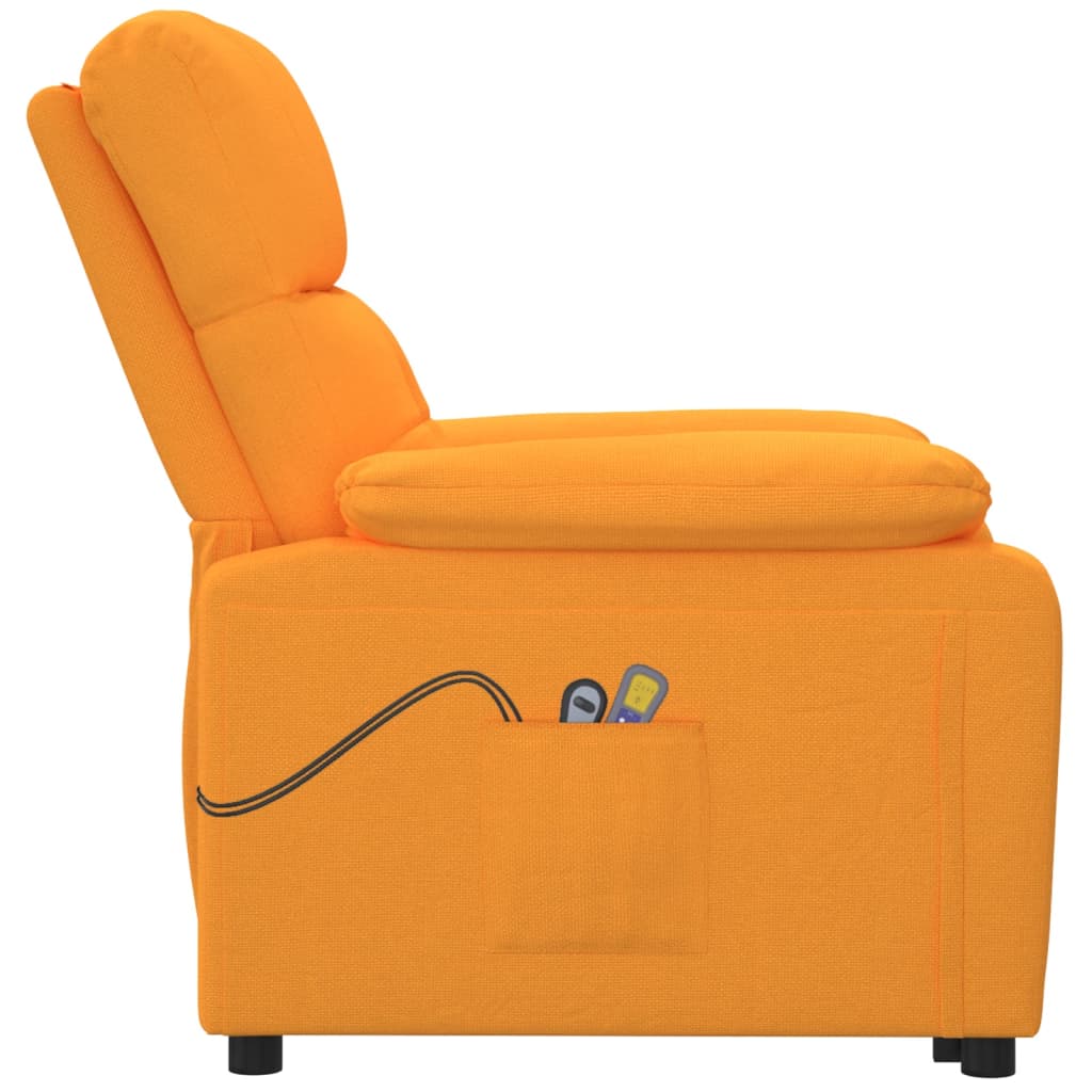 Massagesessel Elektrisch Dunkelgelb Stoff