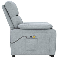 Thumbnail for Massagesessel mit Aufstehhilfe Hellgrau Stoff