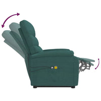 Thumbnail for Massagesessel mit Aufstehhilfe Dunkelgrün Stoff