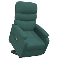 Thumbnail for Massagesessel mit Aufstehhilfe Dunkelgrün Stoff