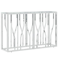 Thumbnail for Konsolentisch 110x30x70 cm Edelstahl und Glas