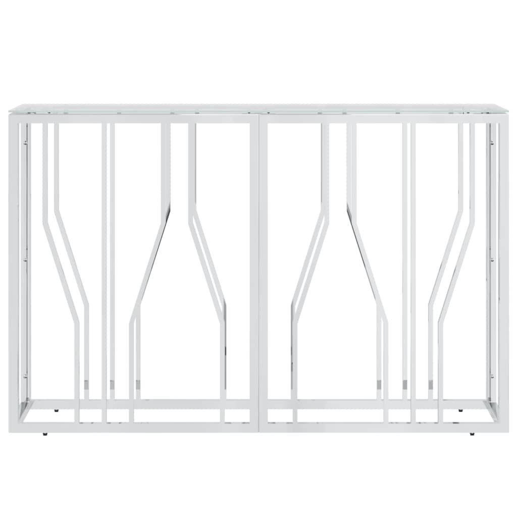 Konsolentisch 110x30x70 cm Edelstahl und Glas