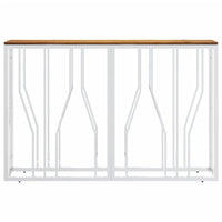 Thumbnail for Konsolentisch Silbern Edelstahl und Massivholz Akazie