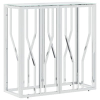 Thumbnail for Konsolentisch 70x30x70 cm Edelstahl und Glas