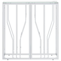 Thumbnail for Konsolentisch 70x30x70 cm Edelstahl und Glas