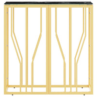 Thumbnail for Konsolentisch Golden 70x30x70 cm Edelstahl und Glas
