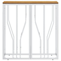 Thumbnail for Konsolentisch Silbern Edelstahl und Massivholz Akazie