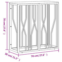 Thumbnail for Konsolentisch Silbern Edelstahl und Massivholz Akazie