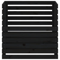 Thumbnail for Komposter Schwarz 80x80x78 cm Massivholz Kiefer