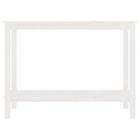 Thumbnail for Konsolentisch Weiß 110x40x80 cm Massivholz Kiefer