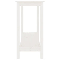 Thumbnail for Konsolentisch Weiß 110x40x80 cm Massivholz Kiefer