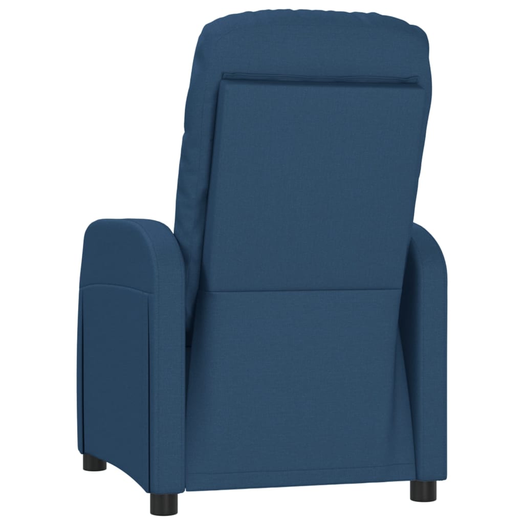 Elektrischer Massagesessel Blau Stoff