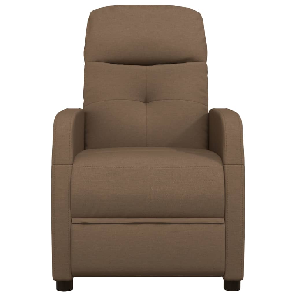 Massagesessel mit Aufstehhilfe Braun Stoff