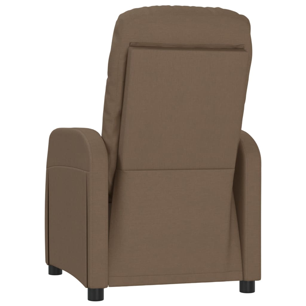 Massagesessel mit Aufstehhilfe Braun Stoff