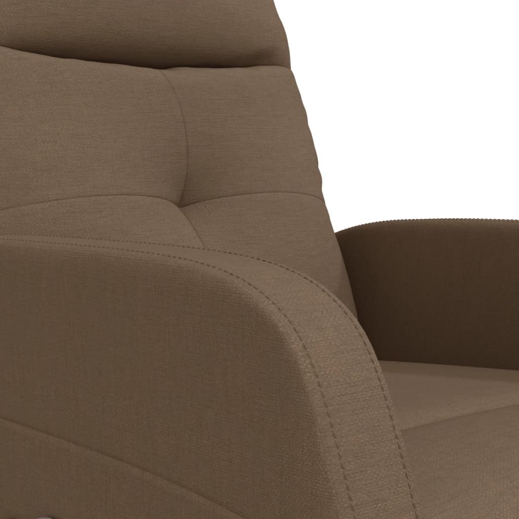Massagesessel mit Aufstehhilfe Braun Stoff
