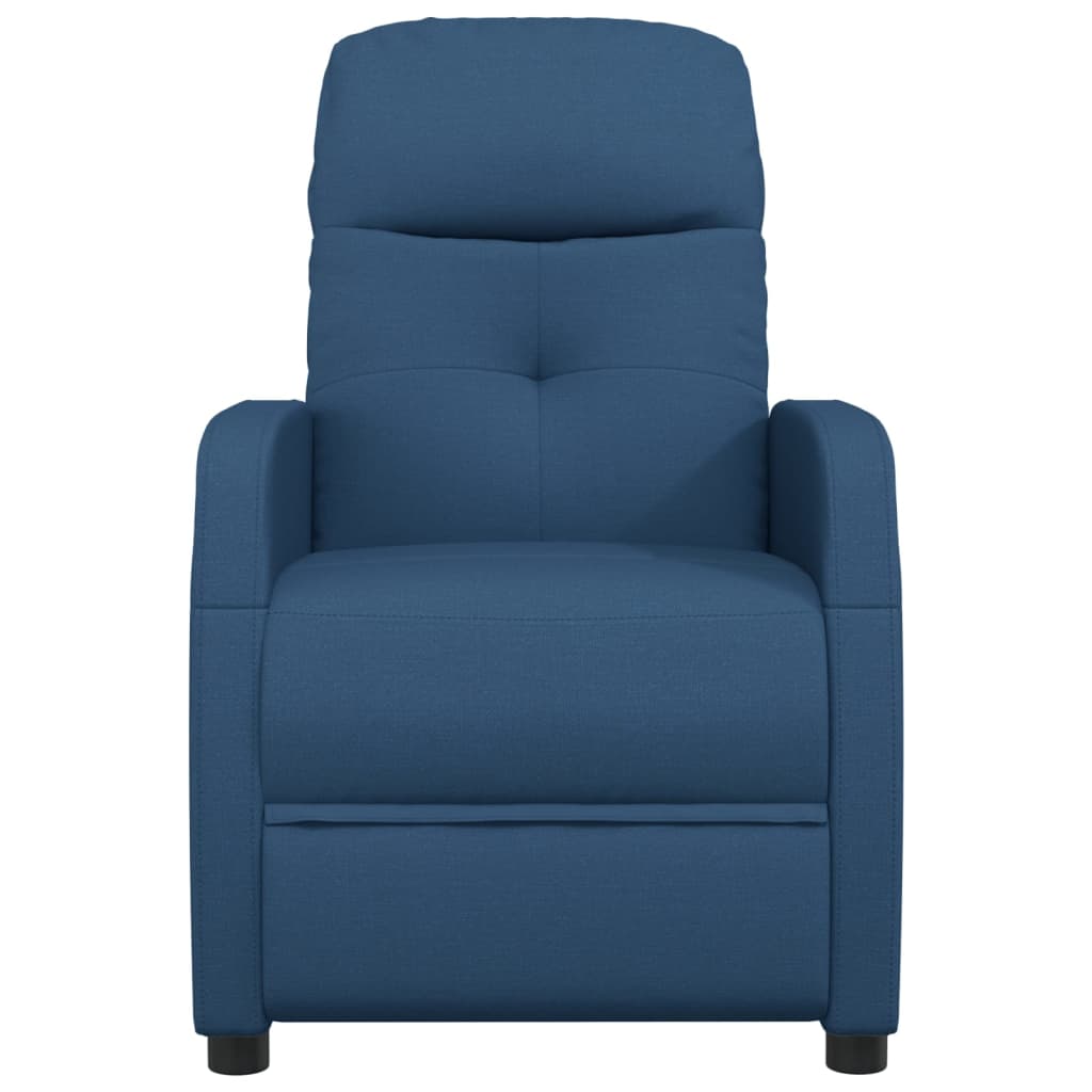 Massagesessel mit Aufstehhilfe Blau Stoff
