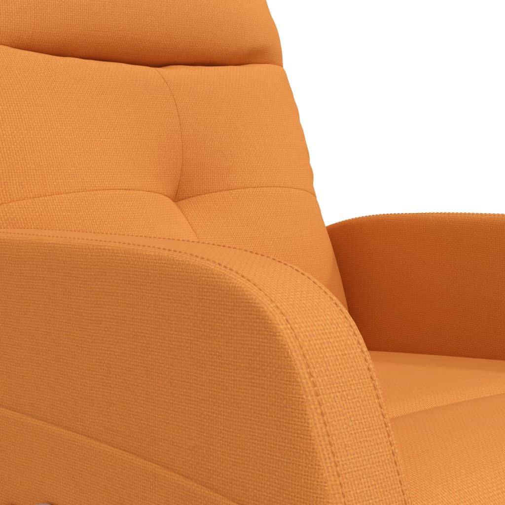 Massagesessel mit Aufstehhilfe Gelb Stoff