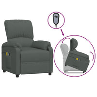 Thumbnail for Massagesessel mit Aufstehhilfe Dunkelgrau Stoff