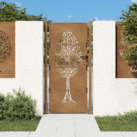 Thumbnail for Gartentor 105x180 cm Cortenstahl Baum-Design