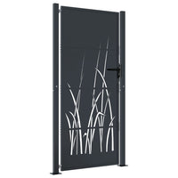 Thumbnail for Gartentor Anthrazit 105x180 cm Stahl Gras-Design
