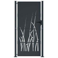 Thumbnail for Gartentor Anthrazit 105x180 cm Stahl Gras-Design